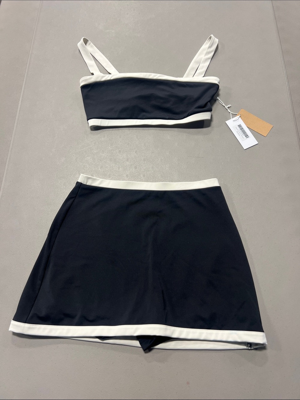 Reformation Black Two-Piece Swim Set - Adelina